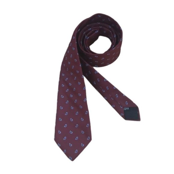 GIORGIO REDAELLI Red Paisley Silk Tie ITALY 61"/ 3" EC - Picture 6 of 9